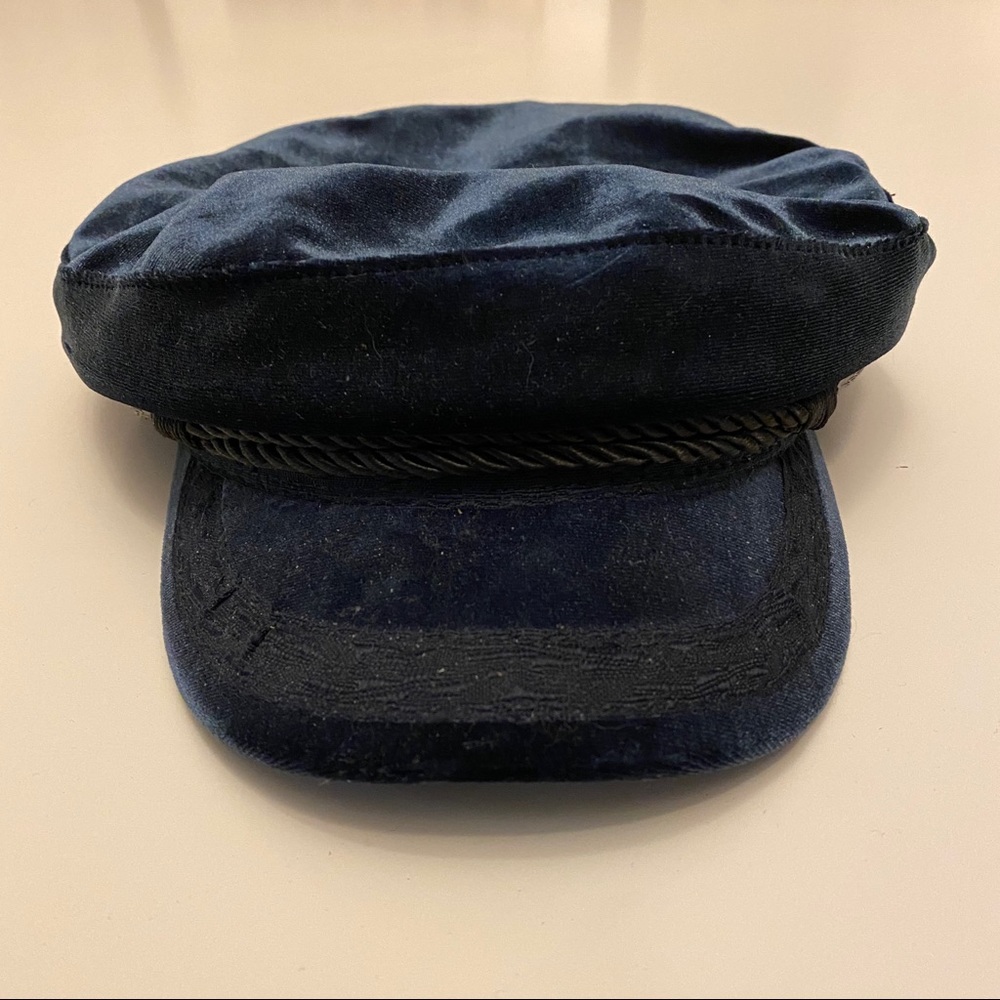H&M Blue Velvet Captain’s Hat